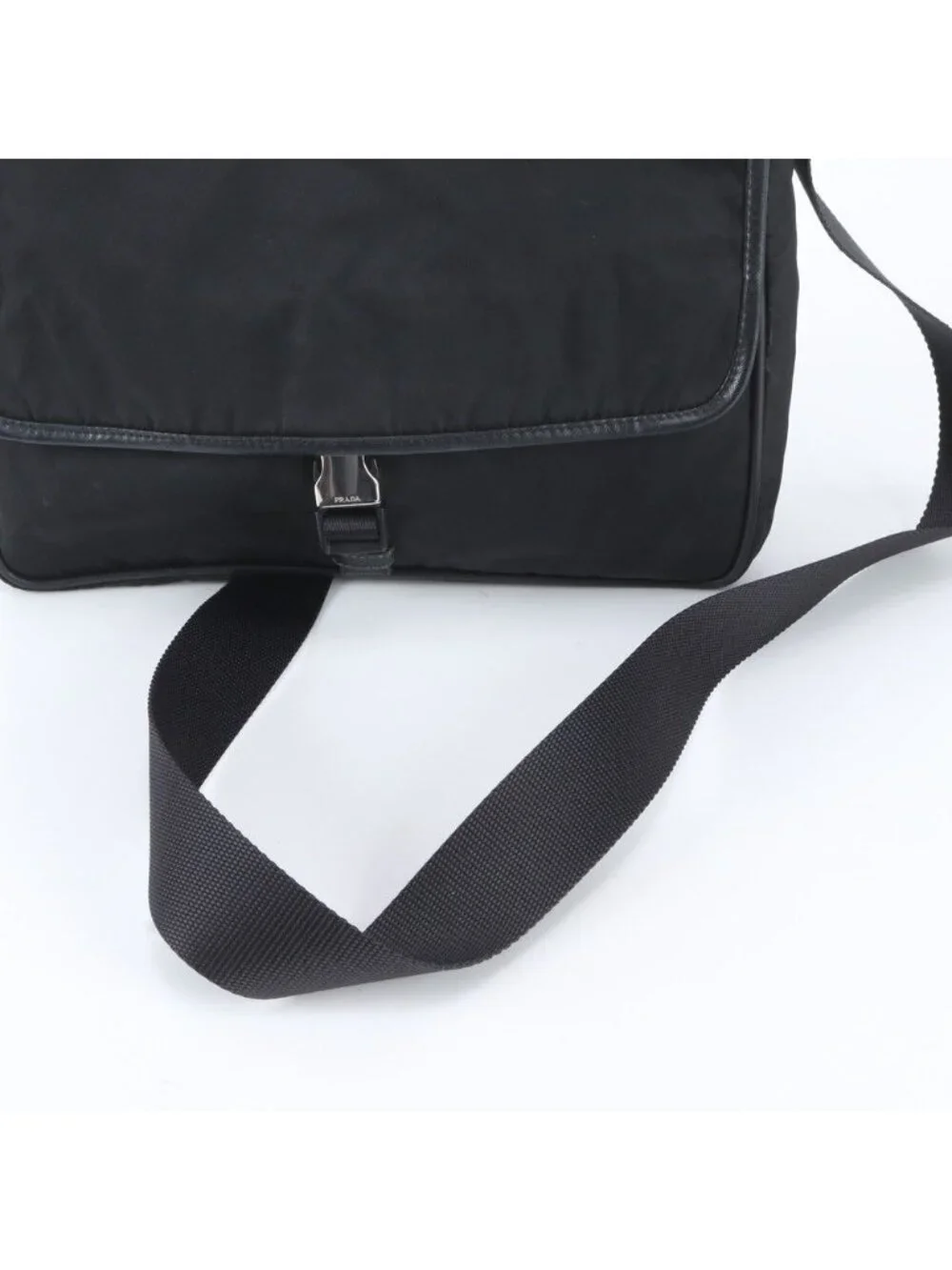 Prada Okayama Tenmaya Tessuto Nylon Leather Shoulder Bag Crossbody